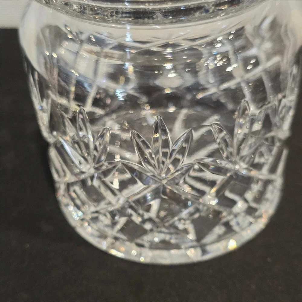 Vintage‎ Cut Crystal Storage Jar, Cookie Biscuit Barrel, Vanity Jewelry Decor
